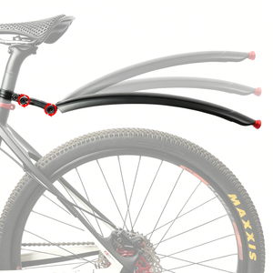 Garde-boue de vélo de montagne FMFXTRA 20-26 pouces universels avant et arrière, garde-boue étendus haute résistance avec feu arrière, pièces de vélo - Product Image 1