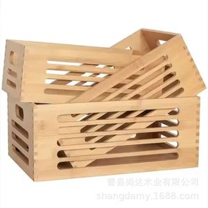 Simple solid wood <b>storage</b> box for home use, bedroom, bed sheets and <b>clothes</b> <b>storage</b> basket, store fruit and vegetable portable - Product Image 1