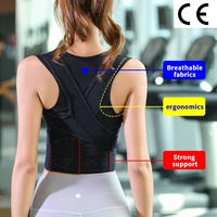 Correcteur de Posture ajustable pour hommes et femmes, attelle supérieure pour le dos de la clavicule, lisseur B1ack, sécurité sportive, nouvelle collection