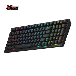 Bàn Phím Royal Kludge RK98 Teclados Computadora Mobail Loại C <span class=keywords><strong>Usb</strong></span> Chơi Game Ánh Sáng Cơ Học Bàn Phím Không Dây Màu Xanh Led - Product Image 4
