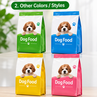 Sacs d'emballage plats en aluminium scellés personnalisés pour aliments pour animaux de compagnie (chiens et chats) de 5 kg, 10 kg, 15 kg, 20 kg, 25 kg