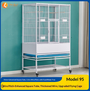 Jaula individual encriptada para pájaros con alambre, estante de almacenamiento y ruedas para loros y palomas de varios tamaños, para vuelo libre - Product Image 4