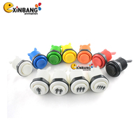 Bouton de style américain robuste et durable avec bouton de commutation, adapté à la machine de jeu d'arcade à trou de montage de 28mm