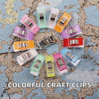 Clips de couture multi-usages en plastique pour la reliure de tissus, clips colorés pour maintenir les tissus et les travaux manuels, crochetage