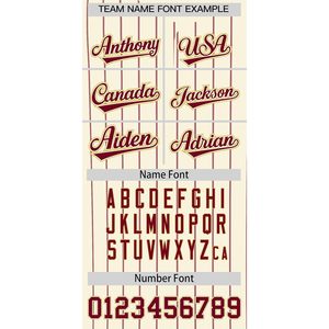 Maillot de baseball personnalisé à rayures fines, unisexe, pour adulte, avec nom et numéro personnalisés, boutonné, anti-humidité, nom de l'équipe 00 - Product Image 6