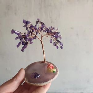 <b>Crystal</b> <b>Chip</b> Money Tree Palm Stone Ornament Home Decoration East China Sea Origin - Product Image 1