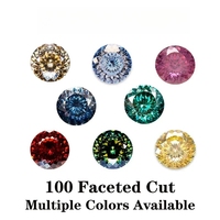Diamant VVS Rond Brillant Rose Jaune Rouge Bleu Violet Gris Noir Vert Couleur Pierres précieuses en vrac