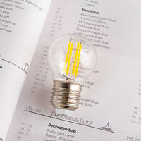 Vente chaude E12 E14 E26 E27 DC12V 24V AC110 220V 2W 4W 5W P45 G45 Globe Décoratif LED Vintage Rétro Filament Ampoule Lampe