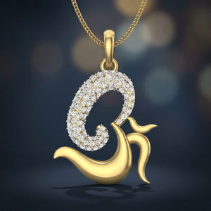 Pendentif de luxe en moissanite plaqué or jaune, lettre G, taille brillant ronde, serti en cercle, bijou unisexe - Product Image 3