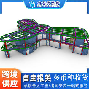 Centre touristique en structure métallique assemblée, immeuble de bureaux multi-étages en structure métallique, approvisionnement direct transfrontalier Nouvelle-Zélande - Product Image 4