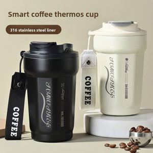 กระติกน้ำสุญญากาศสแตนเลส 316 ทรงแปดเหลี่ยม แก้วกาแฟพกพาสำหรับเดินทาง พร้อมสายคล้องคอ ของขวัญโฆษณา แก้วน้ำ - Product Image 2
