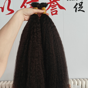 Vente en Gros Extensions de Cheveux Humains à Pointe Plate Crépus et Lisses Cheveux Remy à Pointe K à la Kératine - Product Image 5