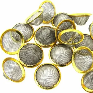 20 Mm REUSABLE Stainless Steel Brass Pipe Conical Steel Bowl Screen