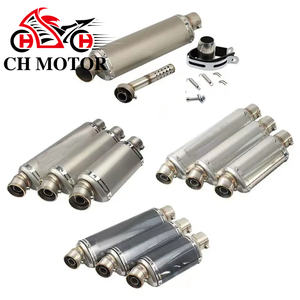 Silenciador de Escape Universal de Acero Inoxidable de 51 mm para Motocicleta, Tubo de Escape de 310, 370, 440 mm, 100cc-<span class=keywords><strong>1000cc</strong></span>, <span class=keywords><strong>ATV</strong></span>, GP, Scooter para Fz6, Pcx125 - Product Image 1