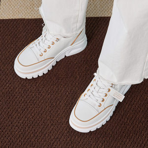 [JSHOE] Zapatillas Deportivas con Plataforma y Correa de Cuero para Mujer, Suela Gruesa, Casuales, Ligeras y Cómodas - Product Image 3