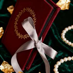 Album di lusso con stampa personalizzata elegante cabina fotografica in velluto libri ospiti segno <span class=keywords><strong>libro</strong></span> degli ospiti matrimonio <span class=keywords><strong>libro</strong></span> degli ospiti con nastro e scatola - Product Image 2