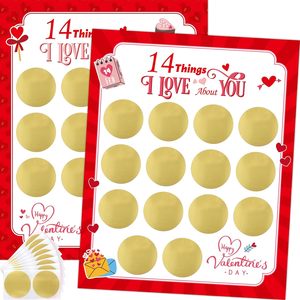 Tarjeta Rasca y Gana Personalizada para el Día de San Valentín, Tarjeta de Juego Rasca y Gana para Aniversario, para Fiestas, Actividad de Lotería Dulce - Product Image 1