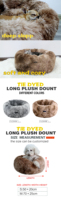 Lit rond de luxe pour chien 2026 avec design en velours et lin doux et moelleux, lit parfaitement chaud pour petits et grands chiens, chats, style mignon pour l'hiver