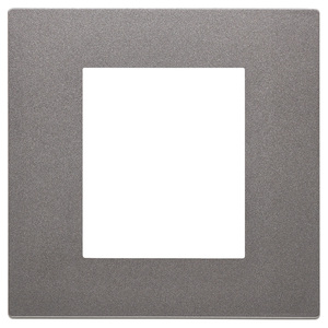 Placca 2M BS Metal Wall <b>Switch</b> <b>Plate</b> 12.2x9 Cm Silver Finish - Product Image 1