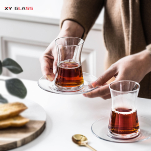 Classico comodo con piattino personalizzato mano tazza di caffè <span class=keywords><strong>in</strong></span> <span class=keywords><strong>vetro</strong></span> termico - Product Image 2