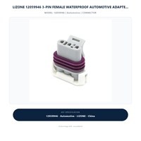 Boîtier de connecteur étanche automobile LIZONE 12059946 à 3 broches femelles, faisceau de câblage de capteur 1,5 mm, personnalisé OEM