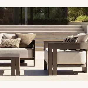 Muebles de exterior sofá de jardín impermeable sofá giratorio sofá de aluminio