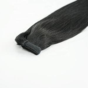 Extensiones de Cabello Natural Virgen Remy Brasileño Negro, Cola de Caballo Larga, Sedosa, Lisa y Ondulada, Envolvente, de Cabello Humano - Product Image 1