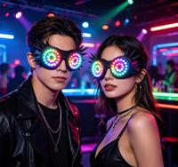 Lunettes LED Lumineuses Multicolores Tendance pour Bars, KTV, Soirées et Spectacles – Accessoires d'Ambiance Technologiques et Lumineux