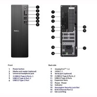 Ordinateur de bureau professionnel mince Dellr Pro QVS1260, processeur Core i5-13400, mémoire DDR5 8 Go-32 Go, SSD 256 Go-1 To, personnalisable pour entreprises et bureaux