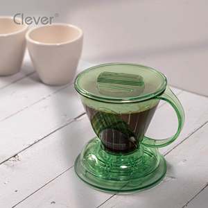 Jarra de Plástico Transparente Verde Superior de 300 ml, Forma Trapezoidal, para Servicios de Catering, para Verter Café - Product Image 5