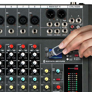 FLALWERO CT-8 Console de musique Bluetooth 8 canaux, mini mixeur DJ USB - Prix de gros avantageux - Product Image 3