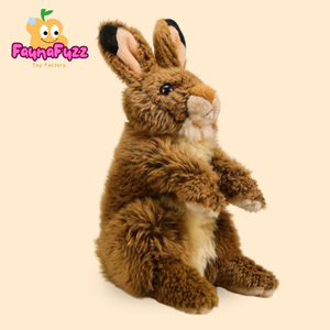 Conejo de Peluche Realista, Juguete de Plástico Súper Suave de Dos Tonos, Animal de Peluche para Niños Pequeños, Colores Personalizables, para Fiestas - Product Image 3