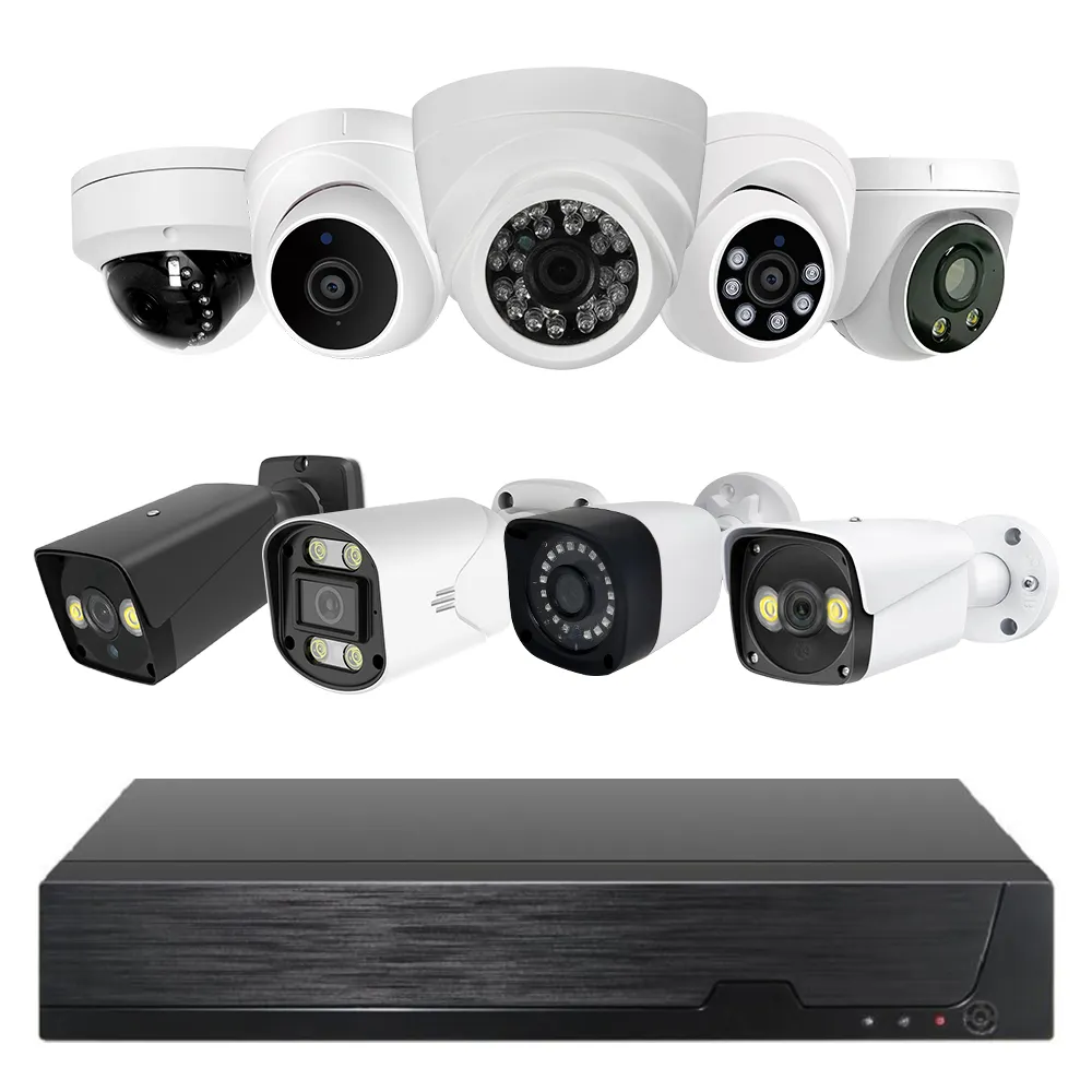 Wesecuu 2mp 5mp 8mp 4K Hd Home Outdoor Dvr Analoge Ahd Security Surveillance Cctv Systeem Camera Kit