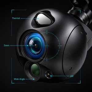 Spherical 4-in-1 Four-<b>Sensor</b> AI Gimbal Pod 24X Zoom 48MP 50MP Wide 1280x1024 Thermal 15-3000m LRF 10T AI Computing - Product Image 4