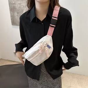 I-0934 femmes sport taille poitrine sac fermeture éclair Durable Nylon matériel frais forêt décontracté Niche taille sac à bandoulière - Product Image 4