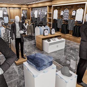 Perlengkapan Dekorasi Toko Pakaian Pria Kelas Atas, Furnitur Display Butik untuk Desain Konter Toko Penjahit - Product Image 3