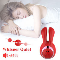 Frauen Erwachsenen-Sexspielzeug Silikon Rabbit G-Punkt Klitoris-Nippel-Vibrator USB Wiederaufladbarer Brustmassager 7 Frequenzen Täglich