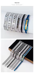 Thời Trang Biểu Tượng Tùy Chỉnh Thương Hiệu Cá Nhân Kinh Doanh Phong Cách Dây Đeo Chuỗi Thép Không Gỉ Người Đàn Ông Của Vòng Đeo Tay Dây Đeo Cổ Tay Đồ Trang Sức - Product Image 5