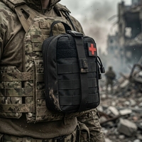 Sacs de taille Oxford 800D personnalisés avec logo d'usine, trousse de premiers soins imperméable pour l'extérieur, sac médical tactique camouflage pour hommes 6L