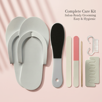 Kit de pédicure jetable professionnel, limes à ongles, brosse à ongles, ensemble de soins des pieds, coupe-ongles pour salon de beauté