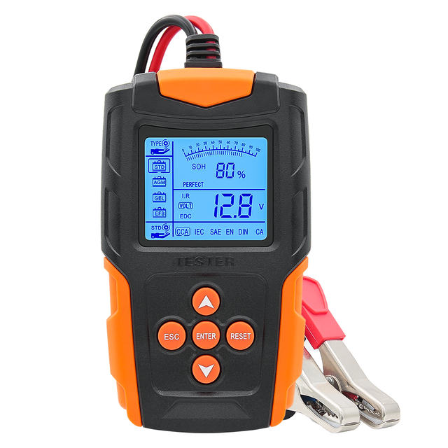Hot Sales Automobile Battery Voltage Tester FOXSUR FBT-200 Smart 12V 24V Car Battery Tester