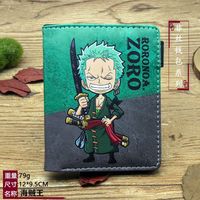 100 Dompet Koin PU Anime One Piece Luffy Nika Baru, Dompet Kartun, Tempat Kartu Pelajar, Tas Multi Slot untuk Hadiah Anak, Teman
