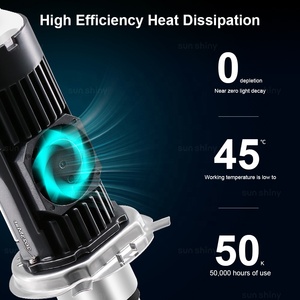 Sistema de Iluminación Automotriz para Motocicleta Tipo Y1 MT H4 Moderno, Lente de Proyector Bi-LED H4 con Luz Láser, Faro LED para Motocicleta - Product Image 6