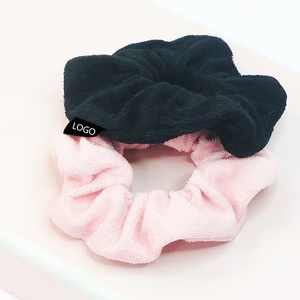 Polyester Multi Color Makeup Towel Fabric <strong>Bath</strong> Elastic <strong>Scrunchies</strong> for Women - Product Image 2