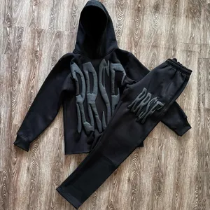 Pull-over à capuche surdimensionné personnalisé et ensemble de jogging Streetwear ensemble de pantalons de survêtement et de sweat à capuche en coton éponge française