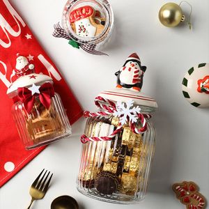 Pot à biscuits sur le thème de Noël, mignon, pratique, multicolore, cadeau pour les amis, les enseignants, décoration de la maison - Product Image 4