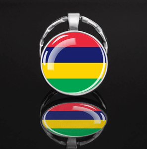 Porte-clés avec breloque drapeau de <span class=keywords><strong>Maurice</strong></span>, prix bas et ventes en promotion, pendentif carte du Liban en acier inoxydable, porte-clés à décorer - Product Image 1