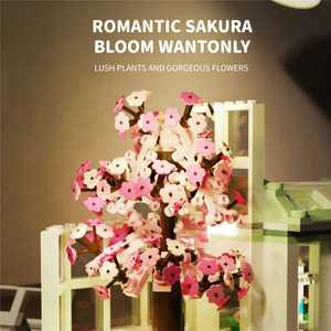 Bellissima Decorazione da Tavolo per la Casa, Regalo Festivo, Mini Mattoncini per Bambini e Adulti, Gioco di Costruzioni Giardino Botanico con Luce - Product Image 4