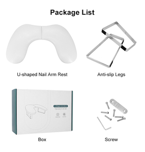 Ulive Beauty Luxury Professional OEM U Shape Foldable ABS+PU Leather Arm Rest Pillow Nail Salon Custom Logo Two-Hand Support 10 - Product Image 5