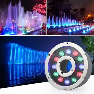 12V 24V 18w Fountain Spotlights RGB IP68 Waterproof Underwater LED Swimming Pool Light